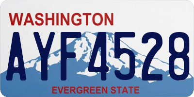 WA license plate AYF4528