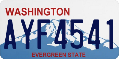 WA license plate AYF4541