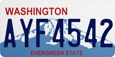 WA license plate AYF4542