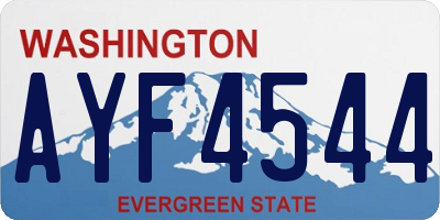 WA license plate AYF4544