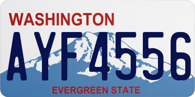 WA license plate AYF4556