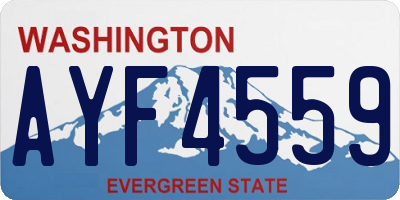 WA license plate AYF4559