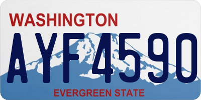 WA license plate AYF4590