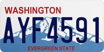WA license plate AYF4591