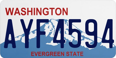 WA license plate AYF4594