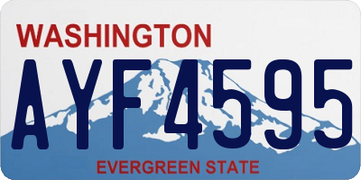 WA license plate AYF4595