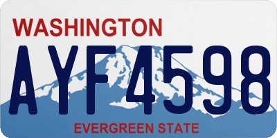 WA license plate AYF4598