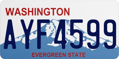 WA license plate AYF4599