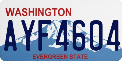WA license plate AYF4604