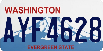 WA license plate AYF4628