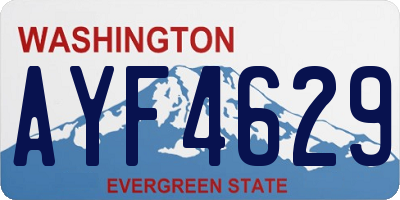 WA license plate AYF4629