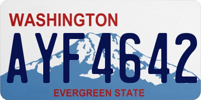 WA license plate AYF4642
