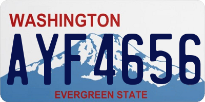 WA license plate AYF4656
