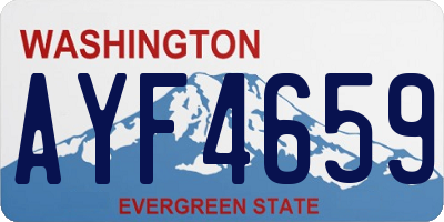 WA license plate AYF4659
