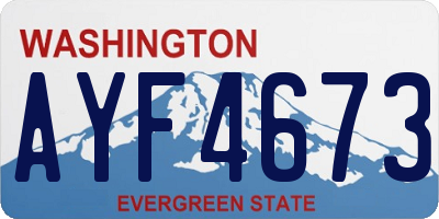 WA license plate AYF4673