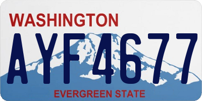 WA license plate AYF4677