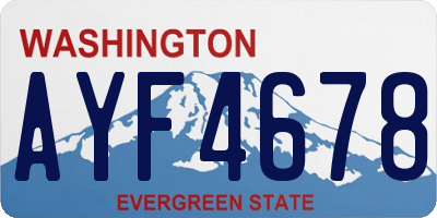 WA license plate AYF4678