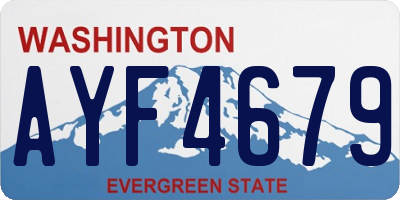 WA license plate AYF4679