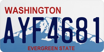 WA license plate AYF4681