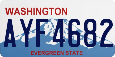 WA license plate AYF4682