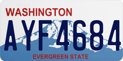 WA license plate AYF4684