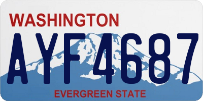 WA license plate AYF4687