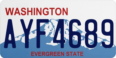 WA license plate AYF4689