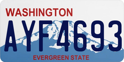 WA license plate AYF4693