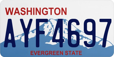 WA license plate AYF4697