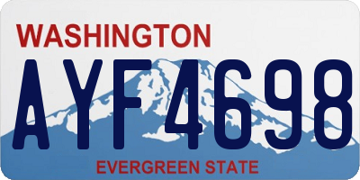 WA license plate AYF4698