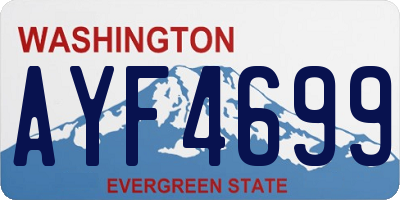 WA license plate AYF4699