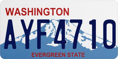 WA license plate AYF4710