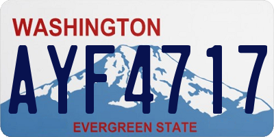 WA license plate AYF4717
