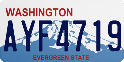 WA license plate AYF4719