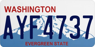 WA license plate AYF4737