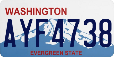 WA license plate AYF4738