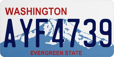 WA license plate AYF4739