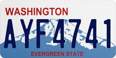 WA license plate AYF4741