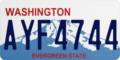WA license plate AYF4744