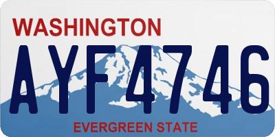 WA license plate AYF4746