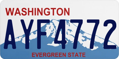 WA license plate AYF4772