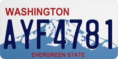 WA license plate AYF4781