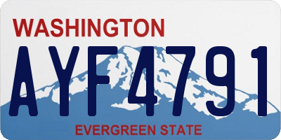 WA license plate AYF4791