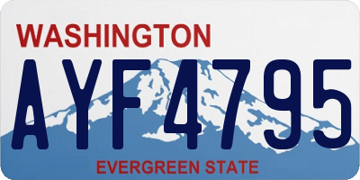 WA license plate AYF4795