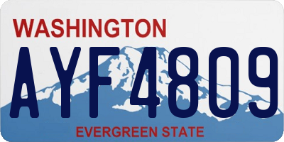 WA license plate AYF4809