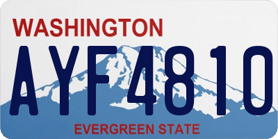 WA license plate AYF4810
