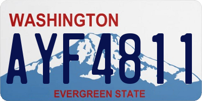 WA license plate AYF4811