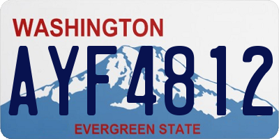 WA license plate AYF4812