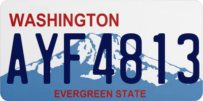 WA license plate AYF4813