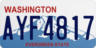 WA license plate AYF4817